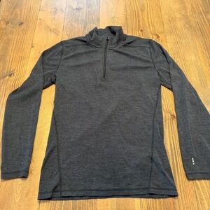 Smartwool Sweater Men Medium Pullover 250 Thermal Merino Base Layer 1/4 Zip
